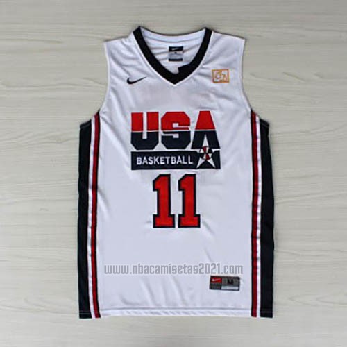 Camiseta USA 1992 Karl Malone #11 Blanco
